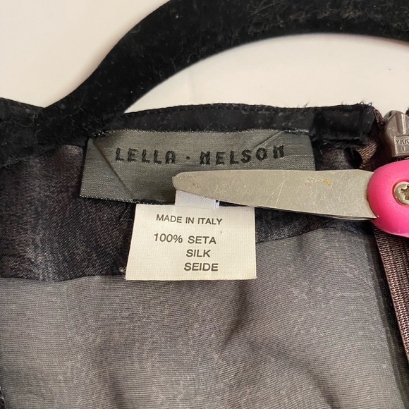 RARE☀️Vintage Sheer Lella Nelson100% silk sheer maxi dress.Made in Italy.Size M. - Picture 9 of 11